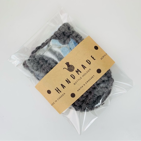 🖤Gray Knit Bottle Holder - Picture 7 of 8